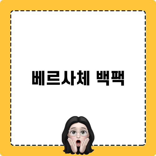 베르사체 백팩 패션 리뷰