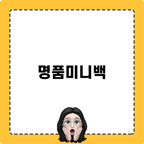 명품미니백 리뷰