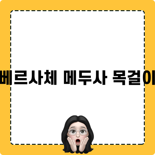 베르사체 메두사 목걸이 블로그