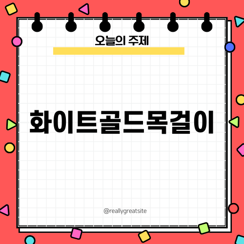화이트골드목걸이의 매력