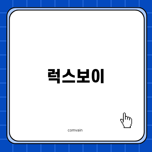 럭스보이에서 아이 옷을