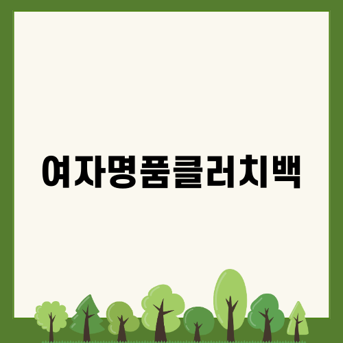 여자명품클러치백을 소개합니다