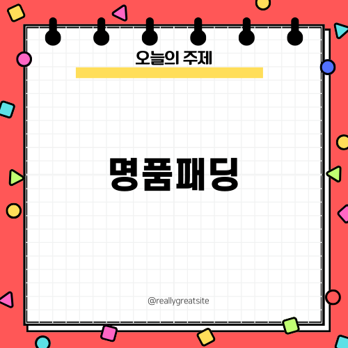 겨울을 따뜻하게! 명품패딩 추천