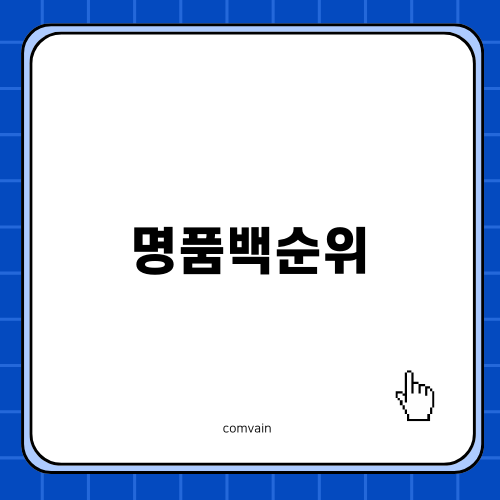 2025년 명품백순위와 관리법