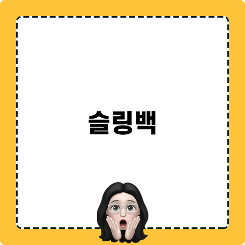 여름 필수 아이템, 슬링백