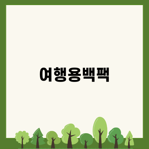 여행용백팩 추천 엑스디디자인